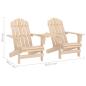 Preview: Adirondack-Gartenstühle mit Tisch Massivholz Tanne