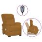 Preview: Massagesessel mit Aufstehhilfe Braun Samt