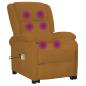 Preview: Massagesessel mit Aufstehhilfe Braun Samt