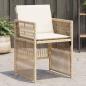 Preview: ARDEBO.de - Gartenstühle mit Kissen 4 Stk. Beige Poly Rattan