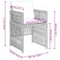 Preview: Gartenstühle mit Kissen 4 Stk. Beige Poly Rattan