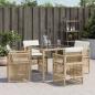 Preview: Gartenstühle mit Kissen 4 Stk. Beige Poly Rattan