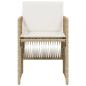 Preview: Gartenstühle mit Kissen 4 Stk. Beige Poly Rattan