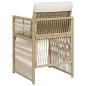 Preview: Gartenstühle mit Kissen 4 Stk. Beige Poly Rattan