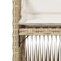 Preview: Gartenstühle mit Kissen 4 Stk. Beige Poly Rattan