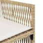 Preview: Gartenstühle mit Kissen 4 Stk. Beige Poly Rattan