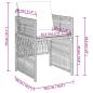 Preview: Gartenstühle mit Kissen 4 Stk. Schwarz Poly Rattan