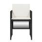 Preview: Gartenstühle mit Kissen 4 Stk. Schwarz Poly Rattan