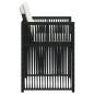 Preview: Gartenstühle mit Kissen 4 Stk. Schwarz Poly Rattan