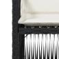 Preview: Gartenstühle mit Kissen 4 Stk. Schwarz Poly Rattan
