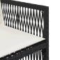 Preview: Gartenstühle mit Kissen 4 Stk. Schwarz Poly Rattan