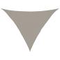 Preview: Sonnensegel 160 g/m² Dreieckig Hellgrau 3x3x4,2 m HDPE