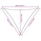 Preview: Sonnensegel 160 g/m² Dreieckig Hellgrau 3x3x4,2 m HDPE