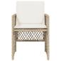 Preview: Gartenstühle mit Kissen 4 Stk. Beige Poly Rattan