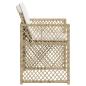 Preview: Gartenstühle mit Kissen 4 Stk. Beige Poly Rattan