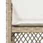 Preview: Gartenstühle mit Kissen 4 Stk. Beige Poly Rattan