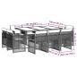 Preview: 11-tlg. Garten-Essgruppe mit Kissen Braun Poly Rattan