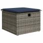Preview: 7-tlg. Garten-Sofagarnitur mit Kissen Schwarz Poly Rattan