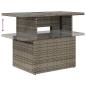 Preview: ARDEBO.de - 5-tlg. Garten-Sofagarnitur mit Kissen Grau Poly Rattan Akazie