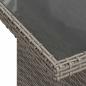 Preview: 5-tlg. Garten-Sofagarnitur mit Kissen Grau Poly Rattan Akazie
