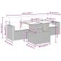 Preview: 5-tlg. Garten-Sofagarnitur mit Kissen Braun Poly Rattan Akazie