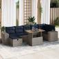 Preview: ARDEBO.de - 8-tlg. Garten-Sofagarnitur mit Kissen Braun Poly Rattan Akazie