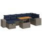 Preview: 8-tlg. Garten-Sofagarnitur mit Kissen Braun Poly Rattan Akazie
