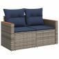 Preview: 8-tlg. Garten-Sofagarnitur mit Kissen Braun Poly Rattan Akazie