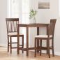 Preview: Barhocker mit Kissen 2 Stk. Braun Massivholz Gummibaum