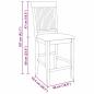 Preview: Barhocker mit Kissen 2 Stk. Braun Massivholz Gummibaum