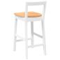 Preview: Barhocker 2 Stk. Weiß Massivholz Gummibaum