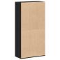 Preview: Bücherregal Schwarz Eichen-Optik 66x30x130 cm Holzwerkstoff