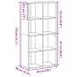 Preview: Bücherregal Schwarz Eichen-Optik 66x30x130 cm Holzwerkstoff