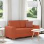 Preview: ARDEBO.de - Zweisitzer-Sofa Rot Orange 120 cm Cordstoff