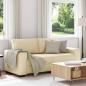 Preview: ARDEBO.de - 2-Sitzer-Sofa Creme 140 cm Stoff