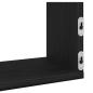 Preview: Wandregale 3 Stk. Schwarz Eichen-Optik 80x18x18cm Holzwerkstoff