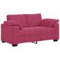 Preview: Zweisitzer-Sofa Weinrot 120 cm Samt