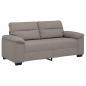 Preview: 2-Sitzer-Sofa Taupe 140 cm Stoff