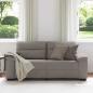 Preview: 2-Sitzer-Sofa Taupe 140 cm Stoff