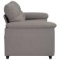 Preview: 2-Sitzer-Sofa Taupe 140 cm Stoff
