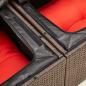 Preview: Gartensofa mit Kissen 2-Sitzer Braun Poly Rattan