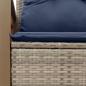 Preview: Gartensofa 2-Sitzer mit Kissen Grau Poly Rattan