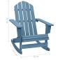 Preview: Adirondack-Schaukelstuhl Massivholz Tanne Blau