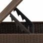 Preview: Gartenhocker mit Kissen Braun 55x55x37 cm Poly Rattan