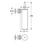 Preview: GROHE Essentials Toilettenbürstenset, Wandmontage, herausnehmbarer Innenbehälter, chrom (40696000)