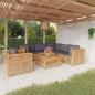 Preview: ARDEBO.de - 7-tlg. Garten-Lounge-Set mit Kissen Massivholz Teak