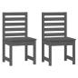 Preview: ARDEBO.de - 3-tlg. Garten-Bistro-Set Grau Massivholz Kiefer