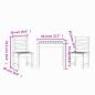 Preview: 3-tlg. Garten-Bistro-Set Grau Massivholz Kiefer