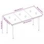 Preview: 7-tlg. Garten-Essgruppe Schwarz PVC-Rattan