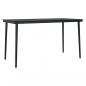 Preview: 7-tlg. Garten-Essgruppe Schwarz PVC-Rattan